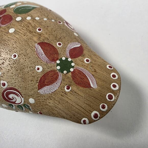 Vintage Wooden Painted Duck Folk Art Country Kitchen flower Design cottagecore - Picture 8 of 15